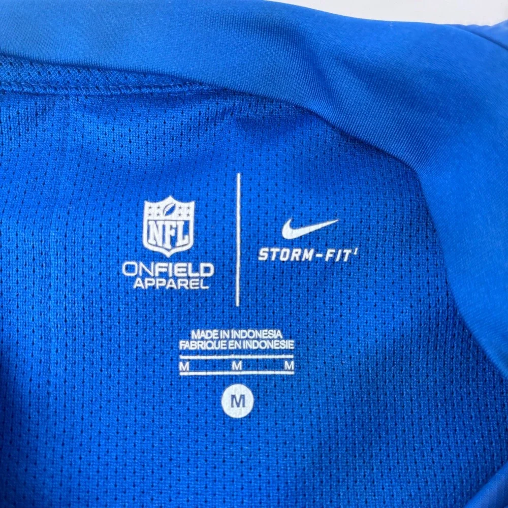 Nike Indianapolis Colts NFL Jacket Mens Medium Blue Quarter Zip Storm-Fit Logo